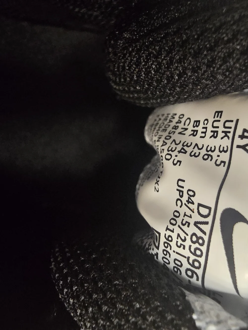 Nike Kids' Black and White Sneakers